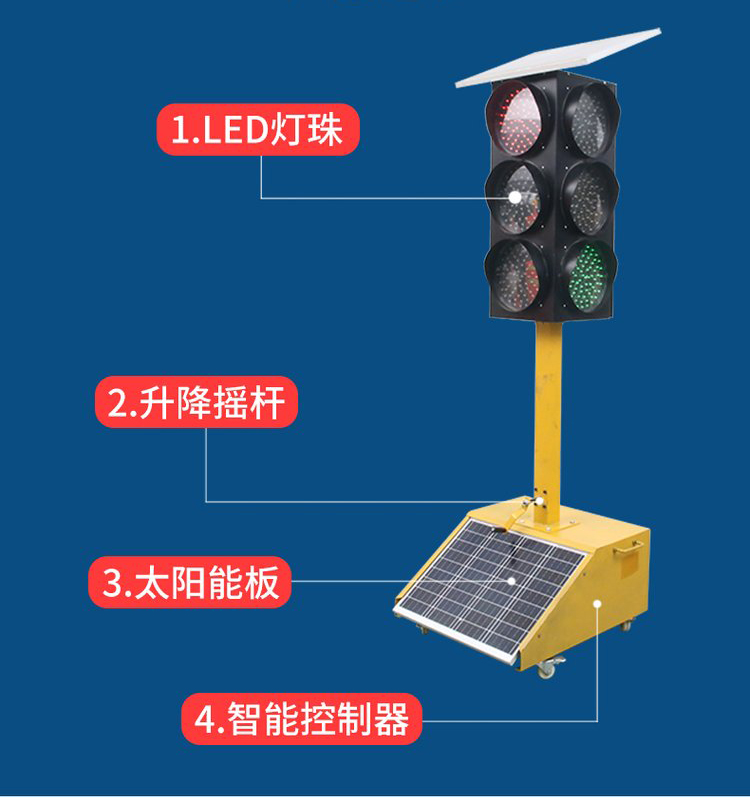 交通信號燈廠家講解太陽能交通信號燈的結構